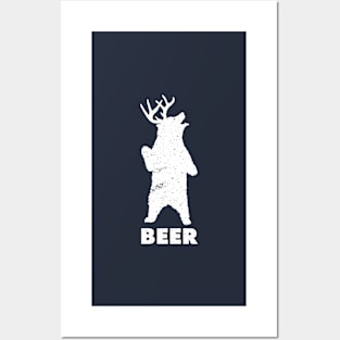 Funny Beer Shirts | Bear + Deer = Beer Hunting Shirts & Gifts Posters and Art